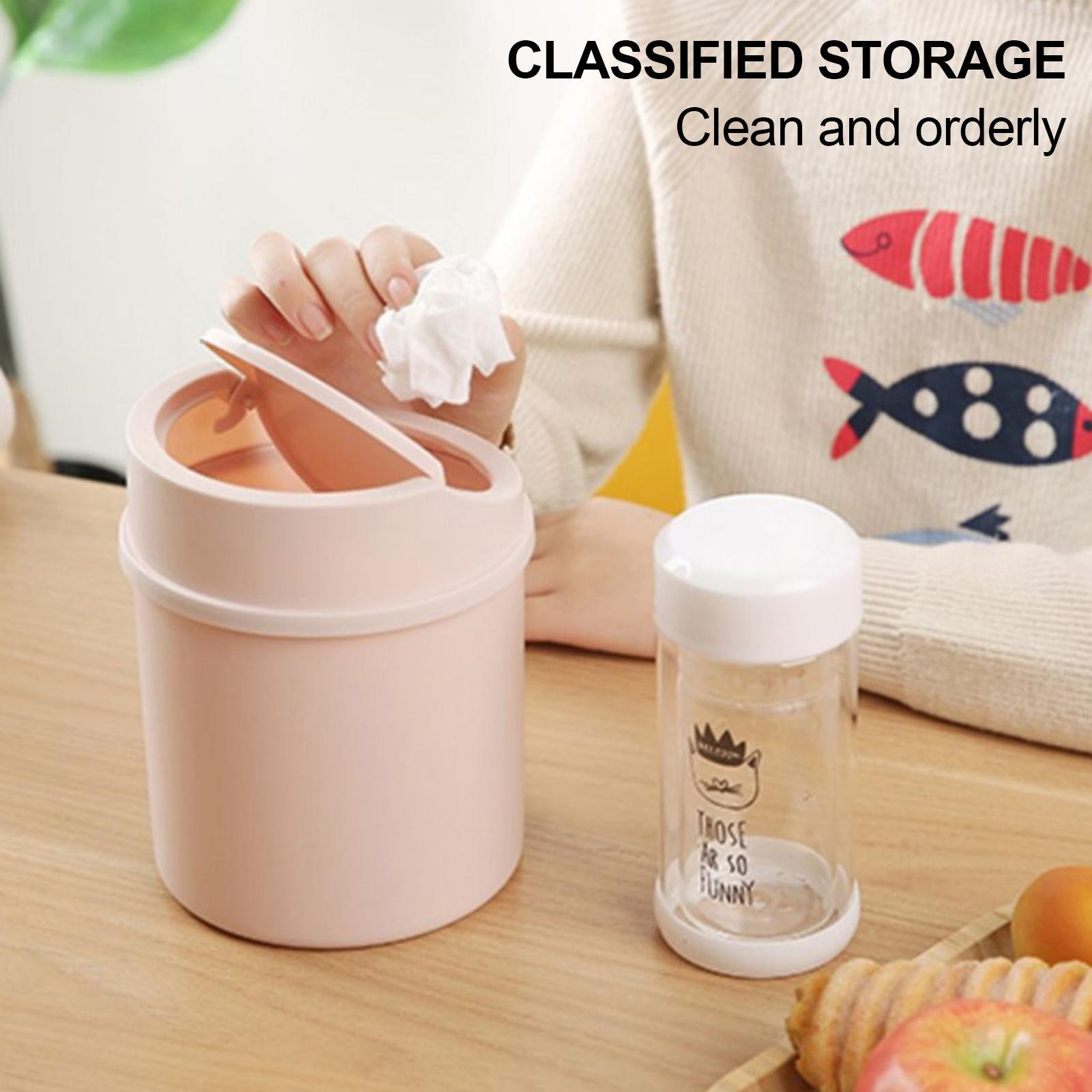 Interior Design Office Space - 1pc Mini Plastic Desktop Trash Can