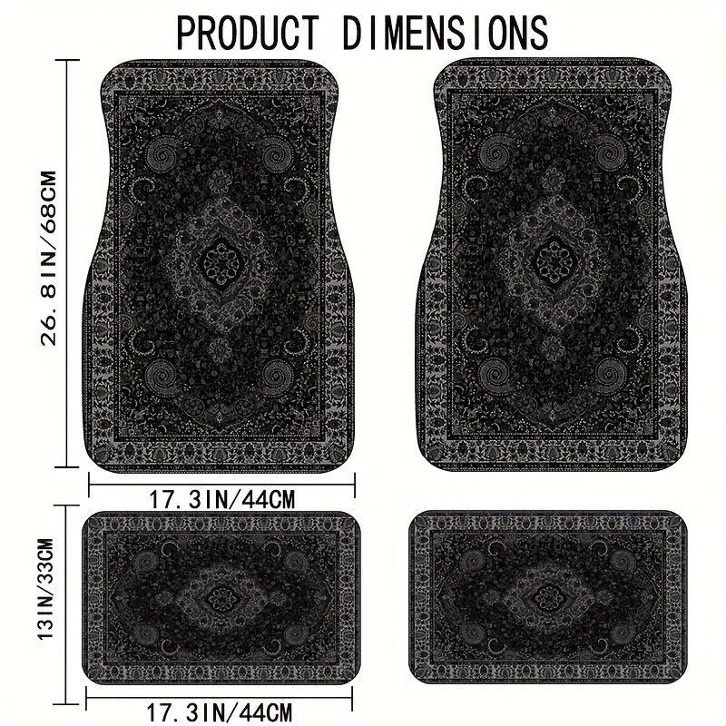 Interior Design Co - Car Floor Mats Rectangular Bandana Print