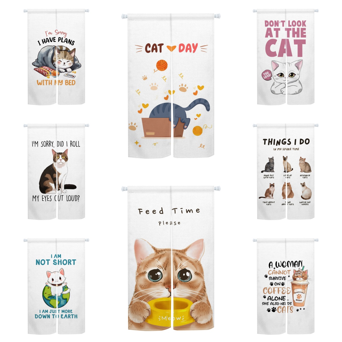 Cute Cat Noren Door Curtain Fu - Interior Design Youtube review and price