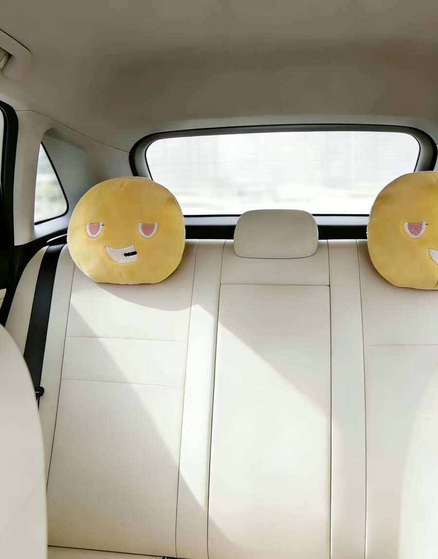 1pcs Stylish Car Headrest Pads - Interior Design Emoji review and price