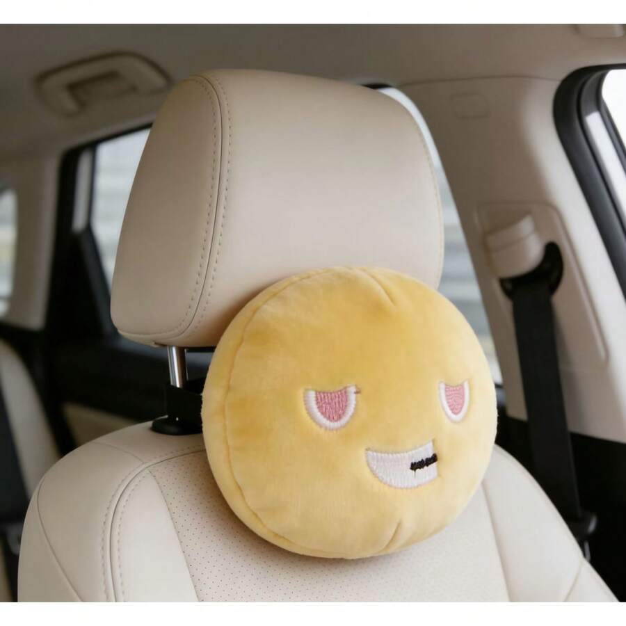 1pcs Stylish Car Headrest Pads - Interior Design Emoji review and price