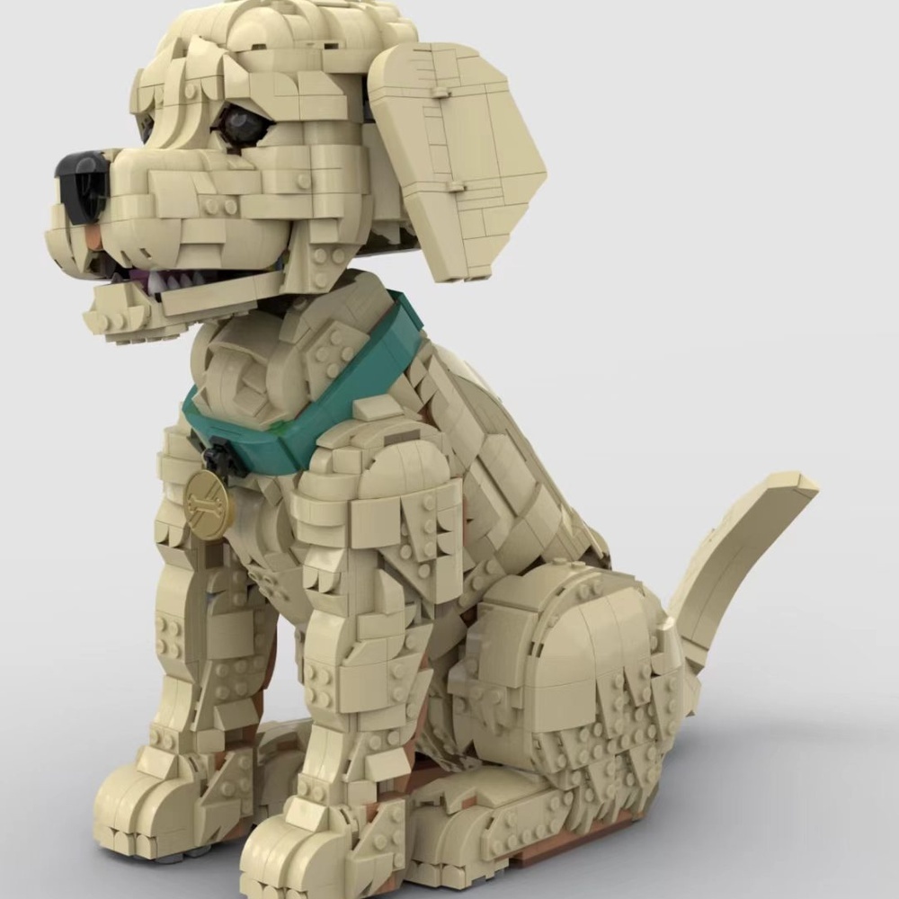 Young Golden Retriever Dog Con - Interior Design Lego review and price