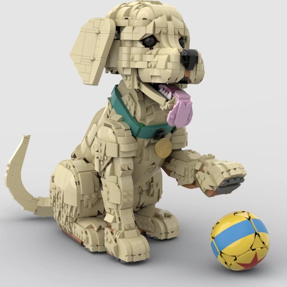 Young Golden Retriever Dog Con - Interior Design Lego review and price