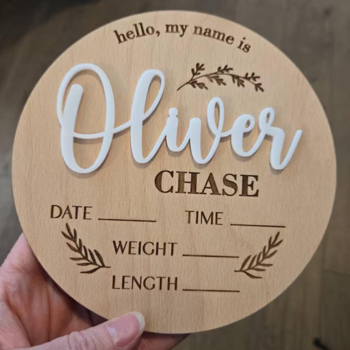 1Pc Custom Baby Announcement S - Interior Design Room review and price