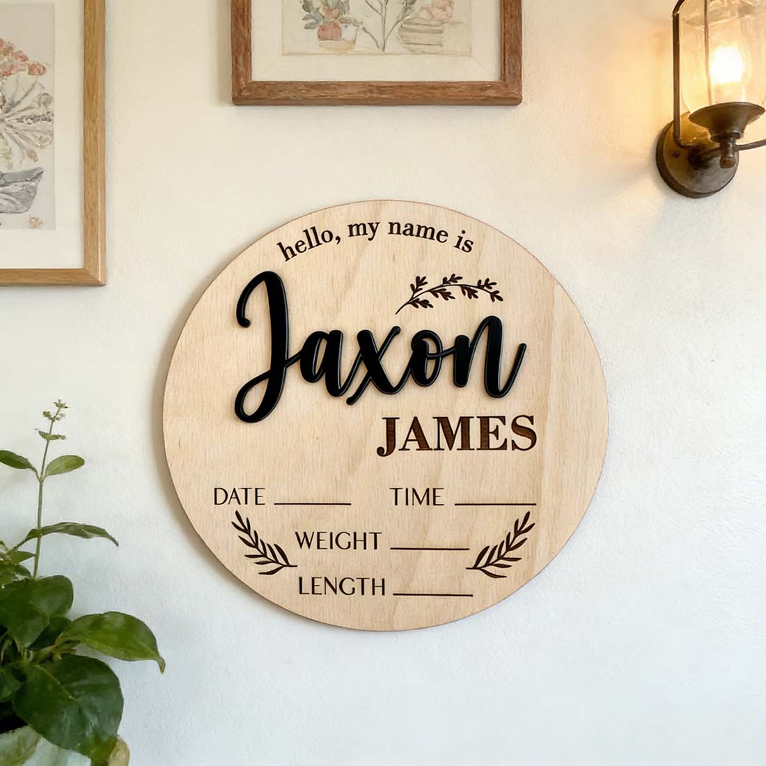 1Pc Custom Baby Announcement S - Interior Design Room review and price