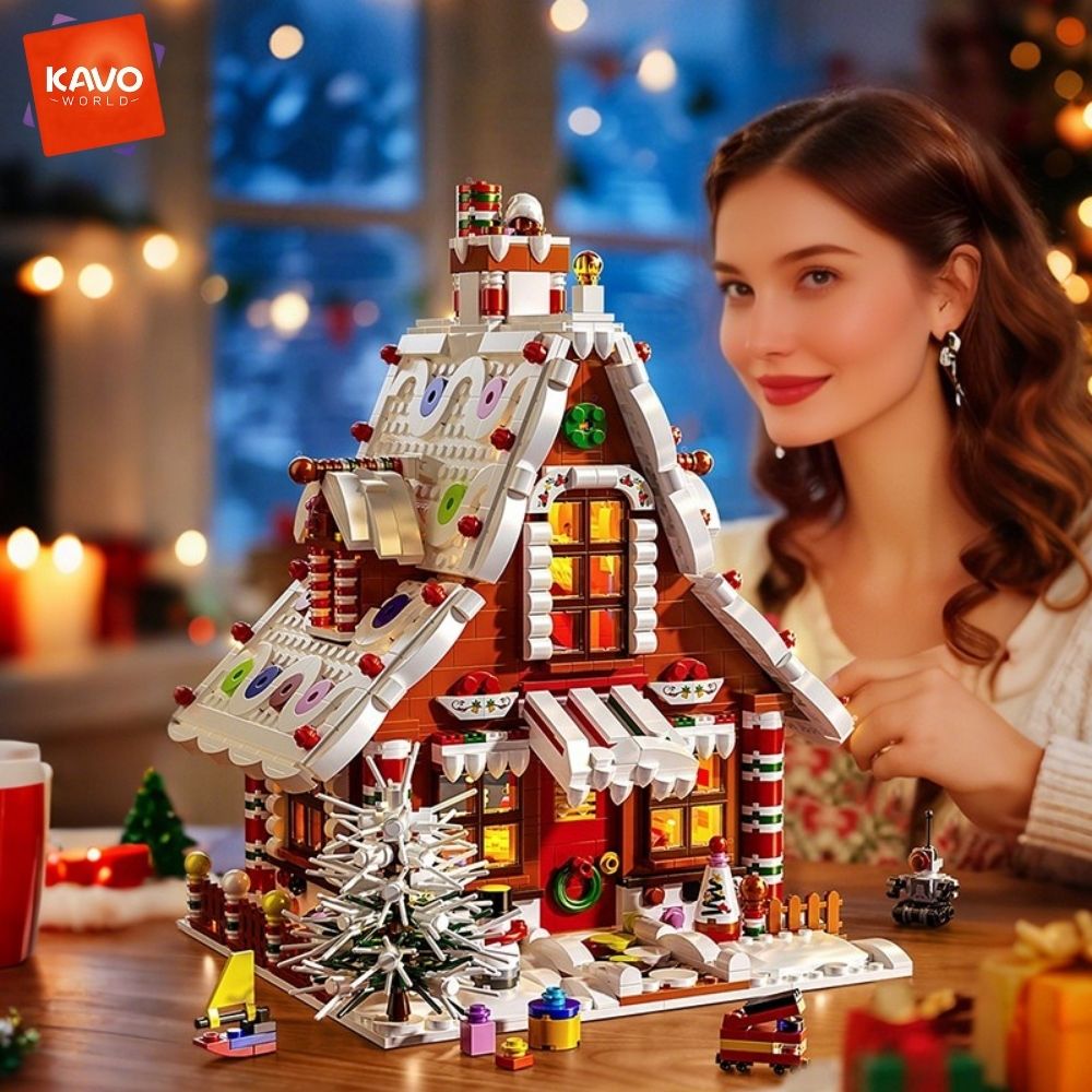 KAVOWORLD 1614PCS Christmas Gi - Interior Design Lego review and price