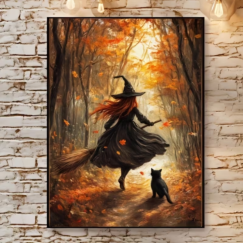 Retro Alloween Autumn Witch On - Interior Design Room review and price
