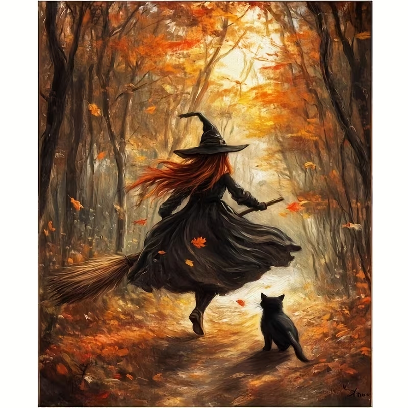 Retro Alloween Autumn Witch On - Interior Design Room review and price