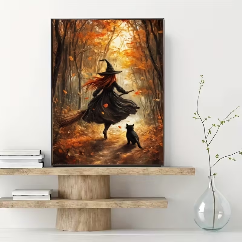 Retro Alloween Autumn Witch On - Interior Design Room review and price