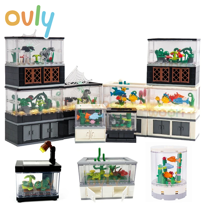 Fish Tank Building Blocks MOC  - Interior Design Lego review and price