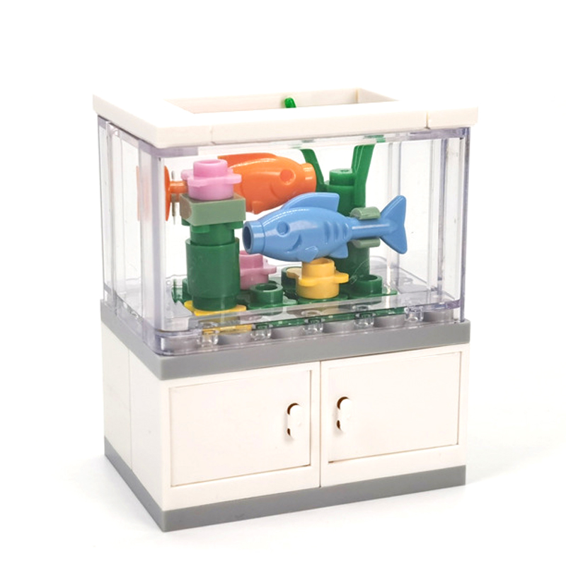 Fish Tank Building Blocks MOC  - Interior Design Lego review and price