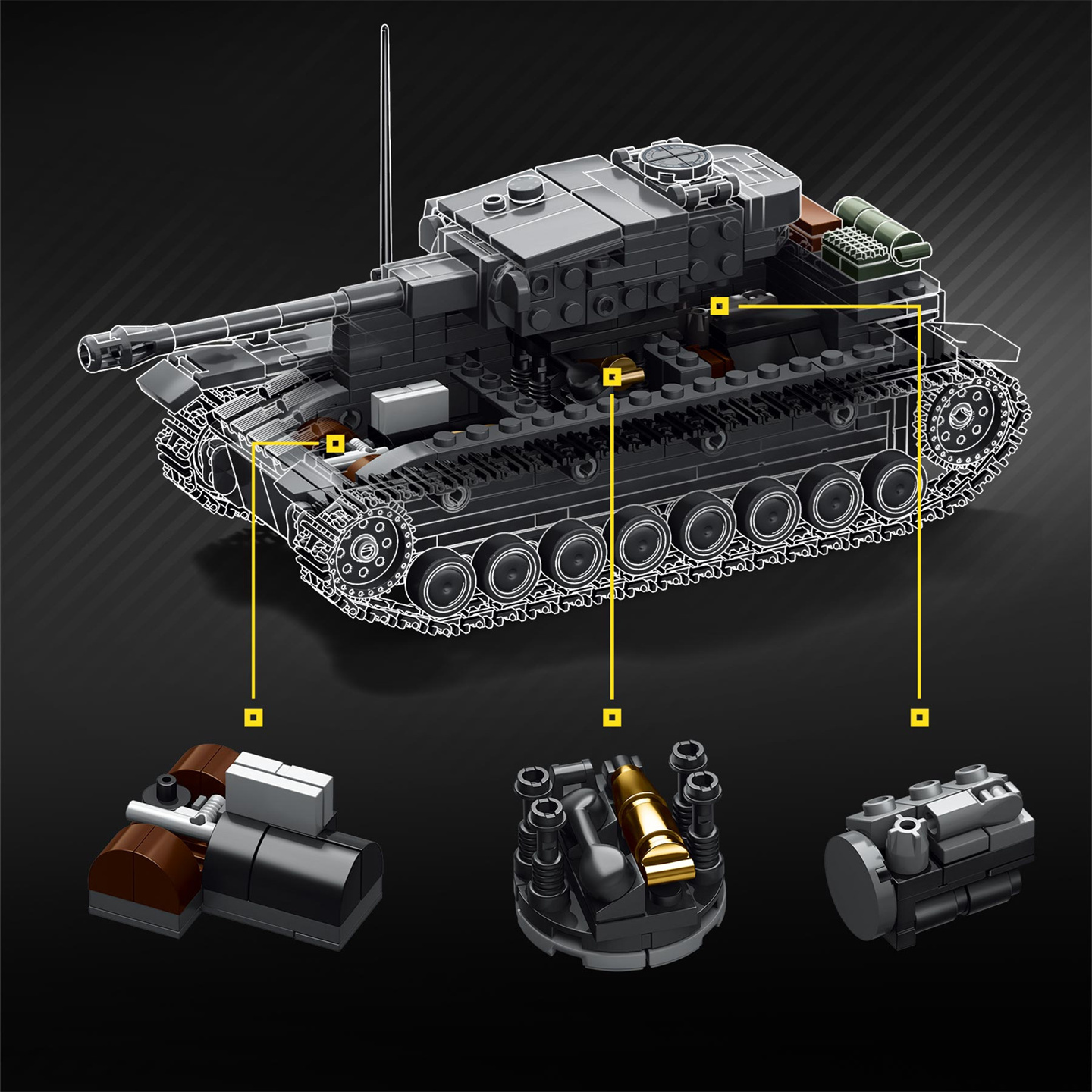 1:35 Scale Tank No. 4 Type G w - Interior Design Lego review and price