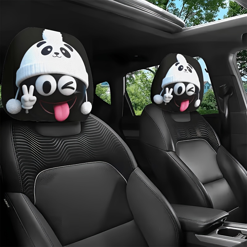 1/2 Pcs Car Headrest Covers, C - Interior Design Emoji review and price